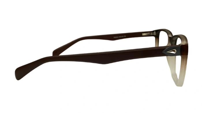 4 lenstick brown fade transparent rectangle eyeglasses