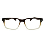 5 lenstick brown fade transparent rectangle eyeglasses