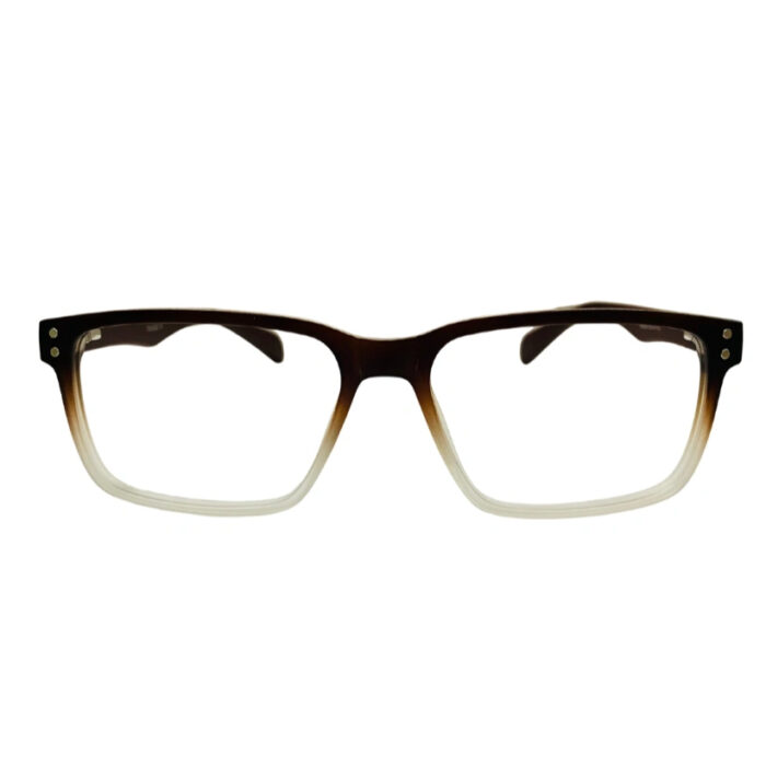 5 lenstick brown fade transparent rectangle eyeglasses