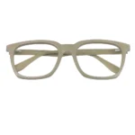 Beige eyeglass frame temple design – durable and comfortable side arms
