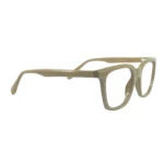 beige square eyeglasses left side