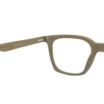 beige square eyeglasses side