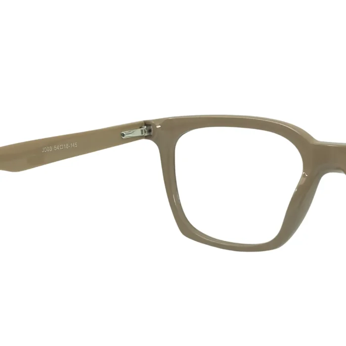 beige square eyeglasses side