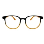 black amber gradient eyeglasses