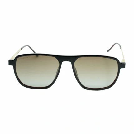 Front View of Black Aviator Polarized Sunglasses
