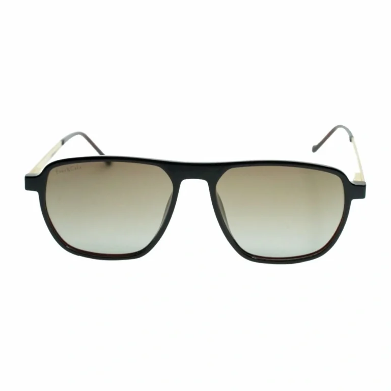 Front View of Black Aviator Polarized Sunglasses