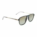 Side Angle of Aviator Polarized Sunglasses Brown Gradient