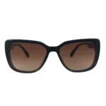 black cat eye sunglasses gold detail main