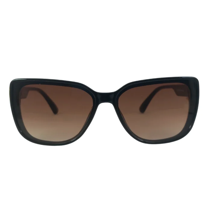 black cat eye sunglasses gold detail main