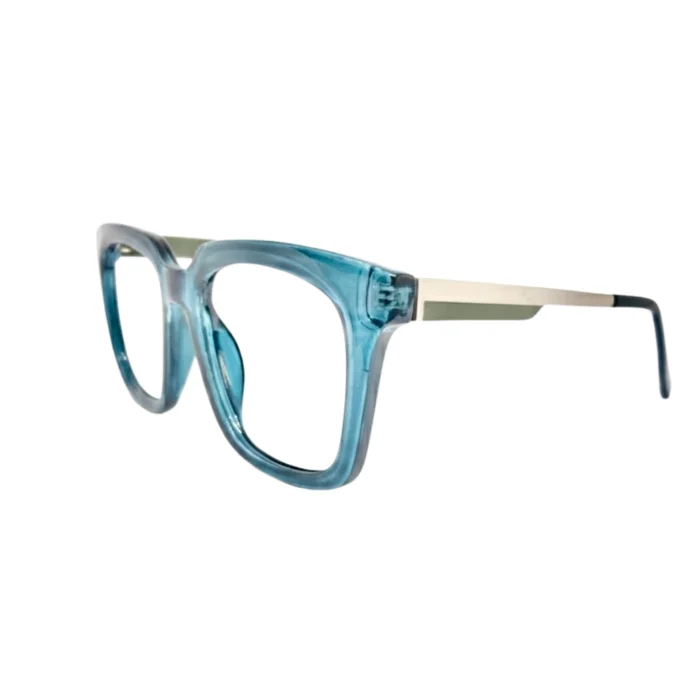 blue full rim eyeglass frame