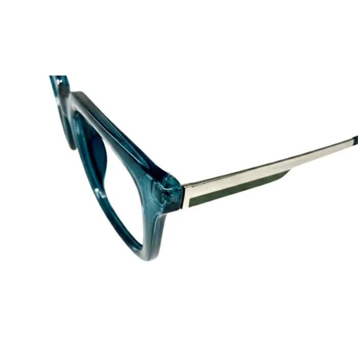 blue full rim eyeglass frame top