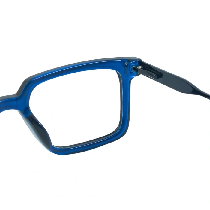 blue light blocking square frame glasses close