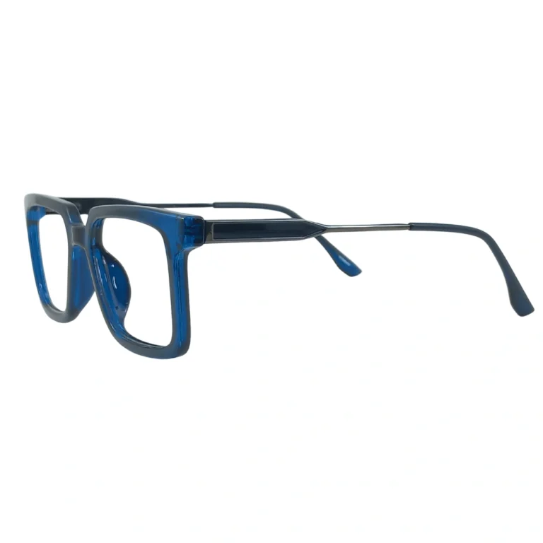 blue light blocking square frame glasses side