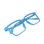 blue square eyeglasses fold