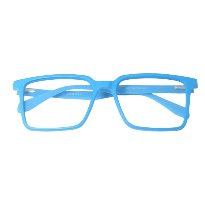 blue square eyeglasses fold top