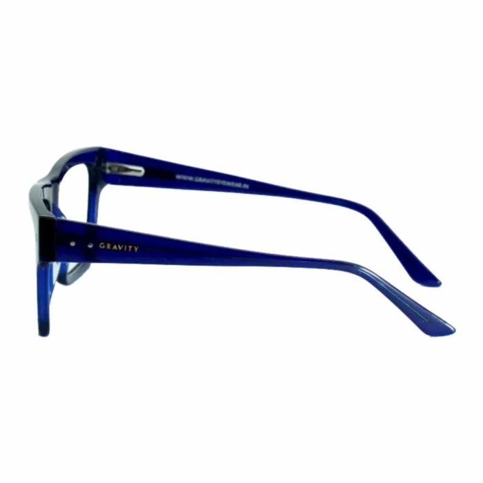 bold blue rectangle eyeglasses top