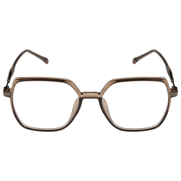 brown geometric frame front