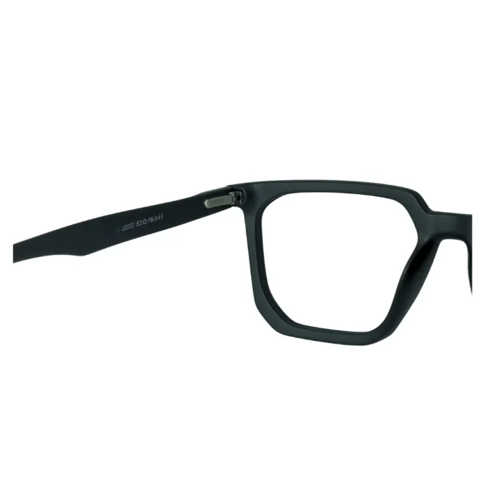 classic black geometric eyeglasses back