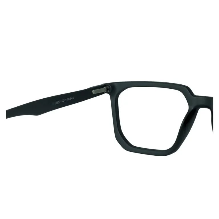 classic black geometric eyeglasses back