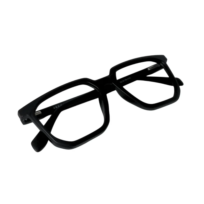 classic black geometric eyeglasses curv