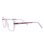 Clear Pink Square Eyeglasses