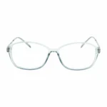 crystal clear oval eyeglasses front
