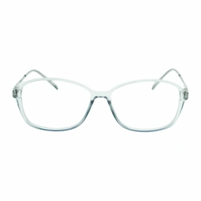 crystal clear oval eyeglasses front crystal clear oval eyeglasses front
