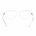 crystal clear oval eyeglasses metal temple