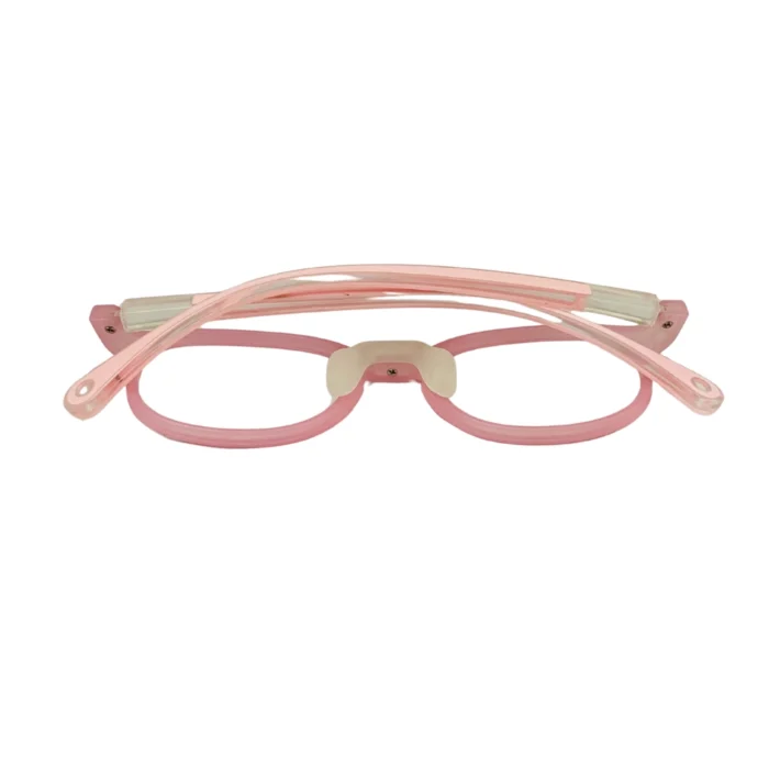 flexible pink kids glasses back