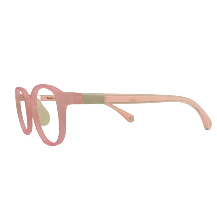 flexible pink kids glasses side