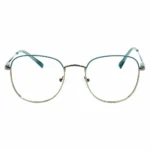 front view blue metal frame glasses
