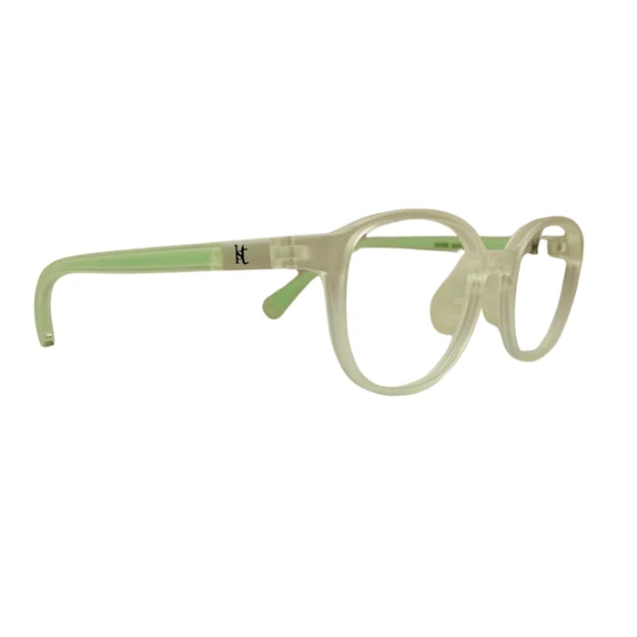 green flexible kids glasses right side