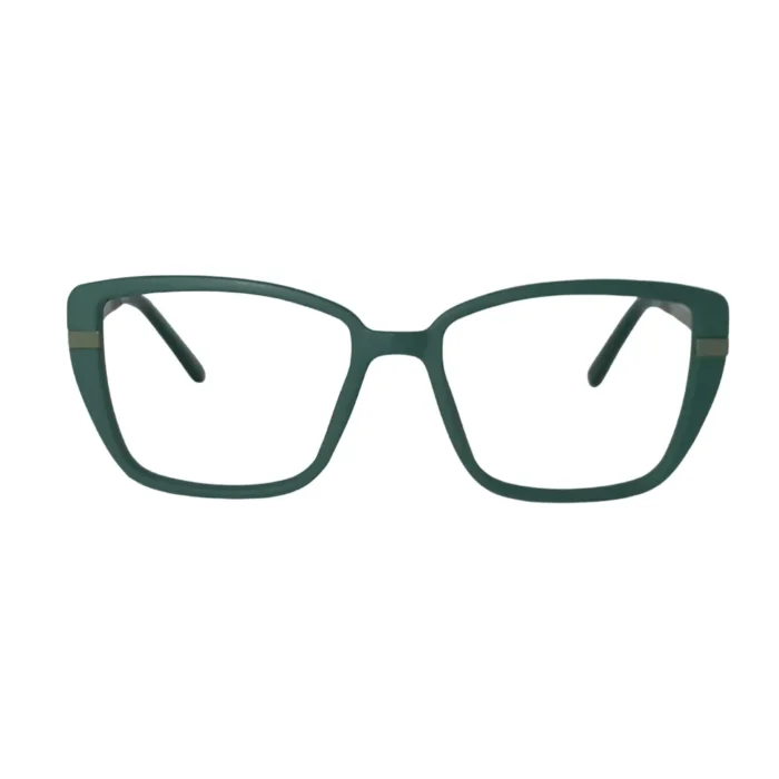green square eyeglasses front