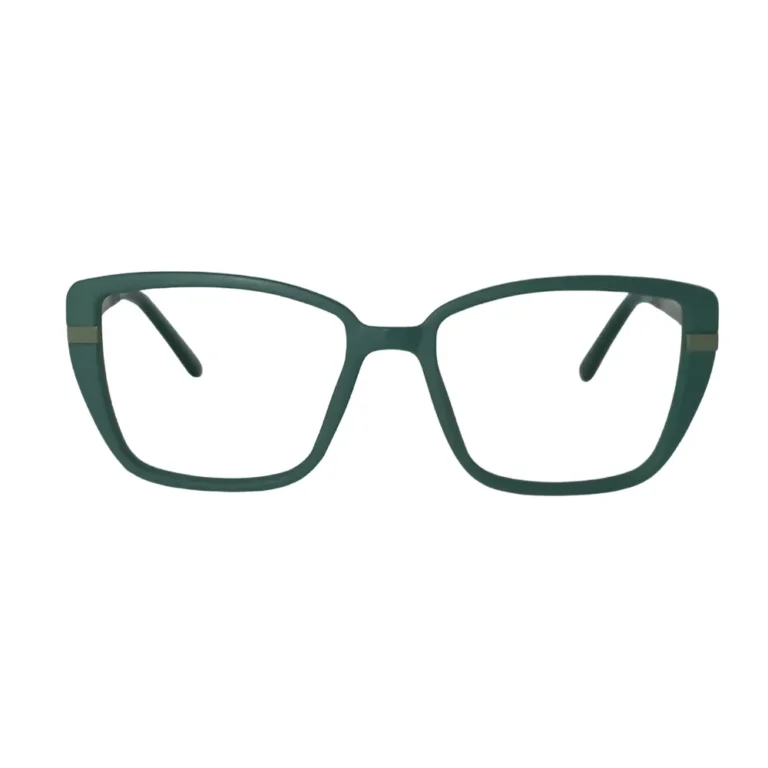 green square eyeglasses front