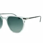 hexagonal sunglasses green grey box side