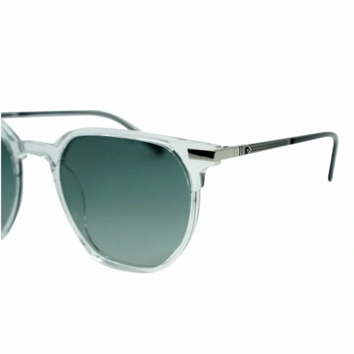 hexagonal sunglasses green grey box side