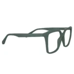 matte green square eyeglasses right