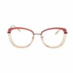 pink cat eye glasses front view