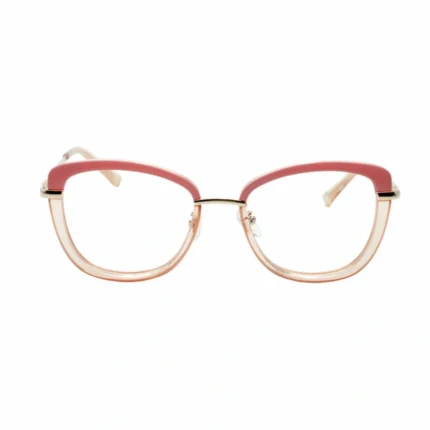 pink cat eye glasses front view