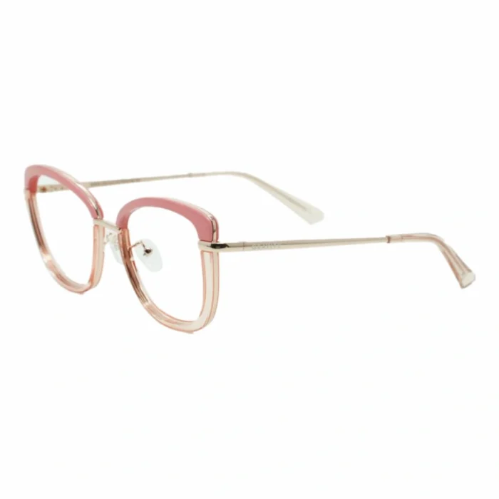 pink cat eye glasses side view