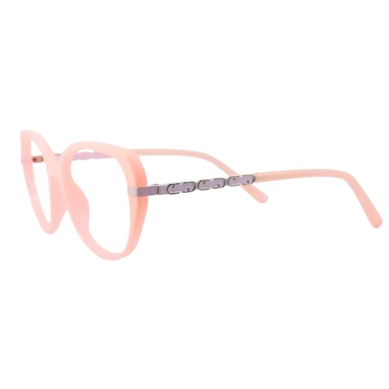 Chic Pink Square Eyeglasses