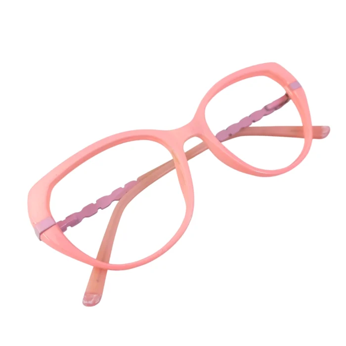 Chic Pink Square Eyeglasses with Anti-Glare Lenses