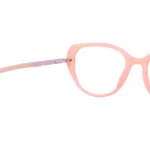 pink square eyeglasses lavender temple top