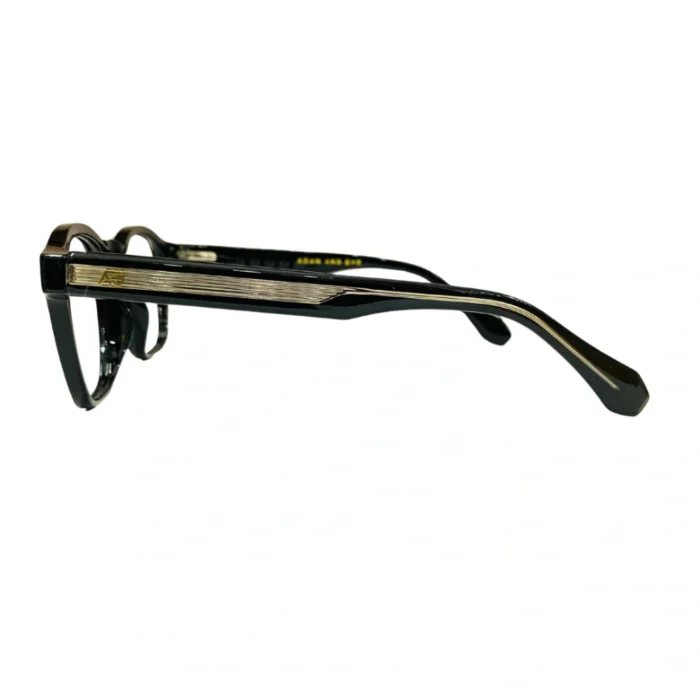 premium black acetate glasses left side