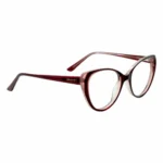 red cat eye eyeglasses side
