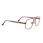 red metal aviator eyeglasses unisex double bridge frame