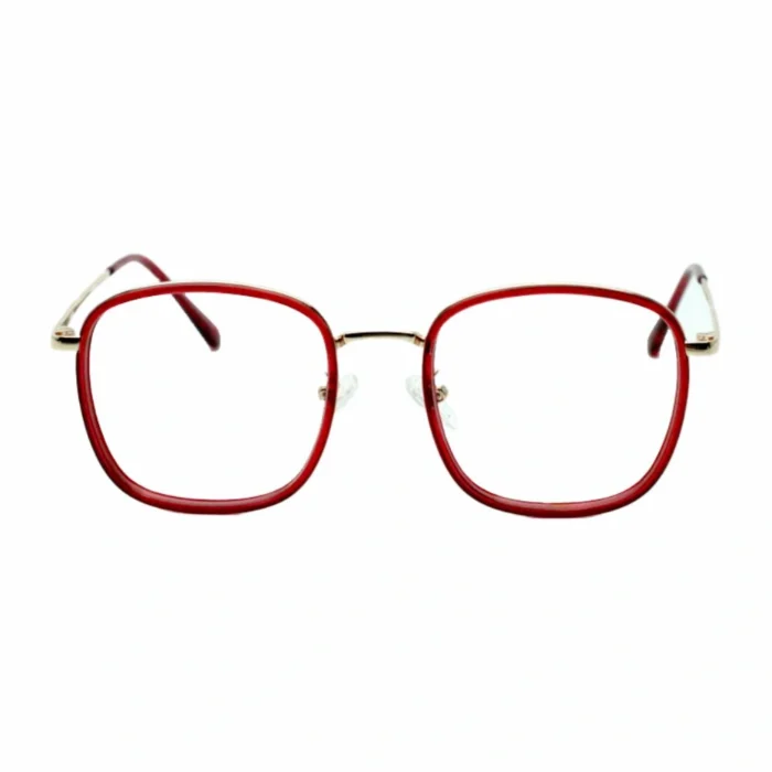 red square eyeglasses front view
