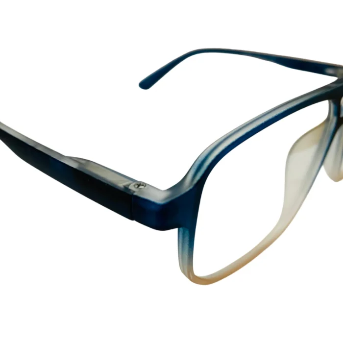 retro aviator blue gradient eyeglasses flat top