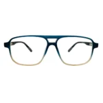 retro aviator blue gradient eyeglasses front