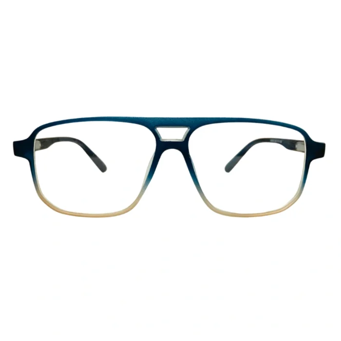 retro aviator blue gradient eyeglasses front retro aviator blue gradient eyeglasses front
